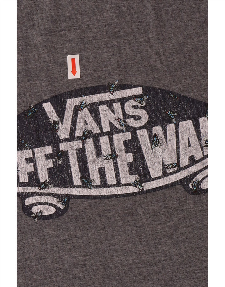 Ανδρικό VANS Off The Wall Graphic T-Shirt Top Μικρό γκρι βαμβακερό