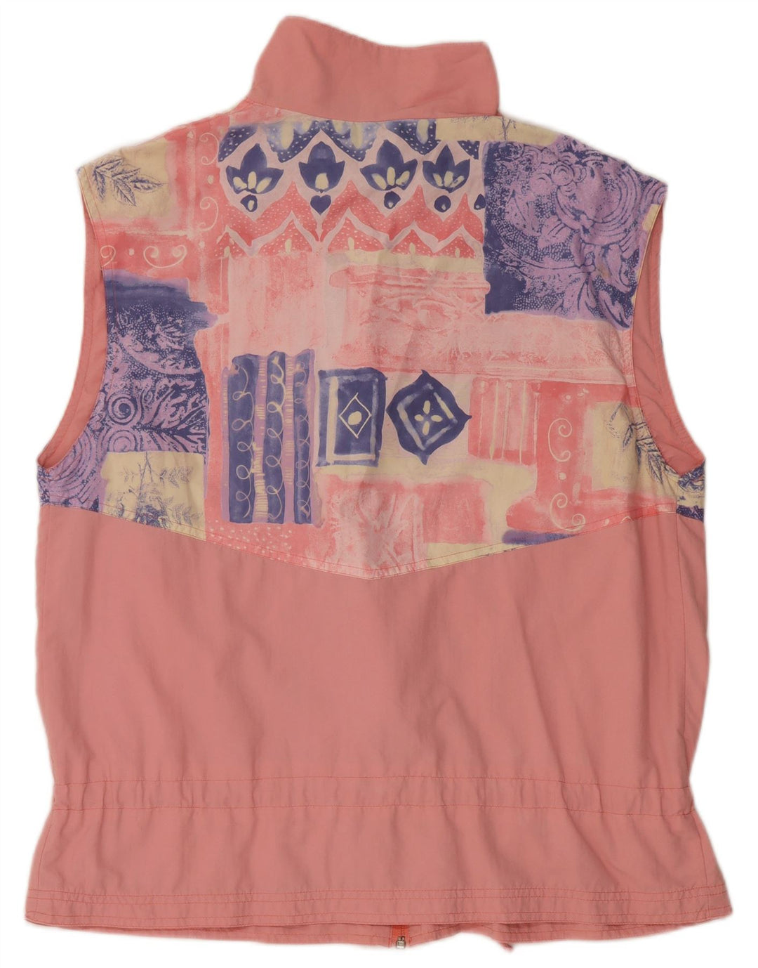 Γυναικεία Αμάνικη αθλητική φόρμα VINTAGE Top Jacket UK 20 2XL Pink Geometric