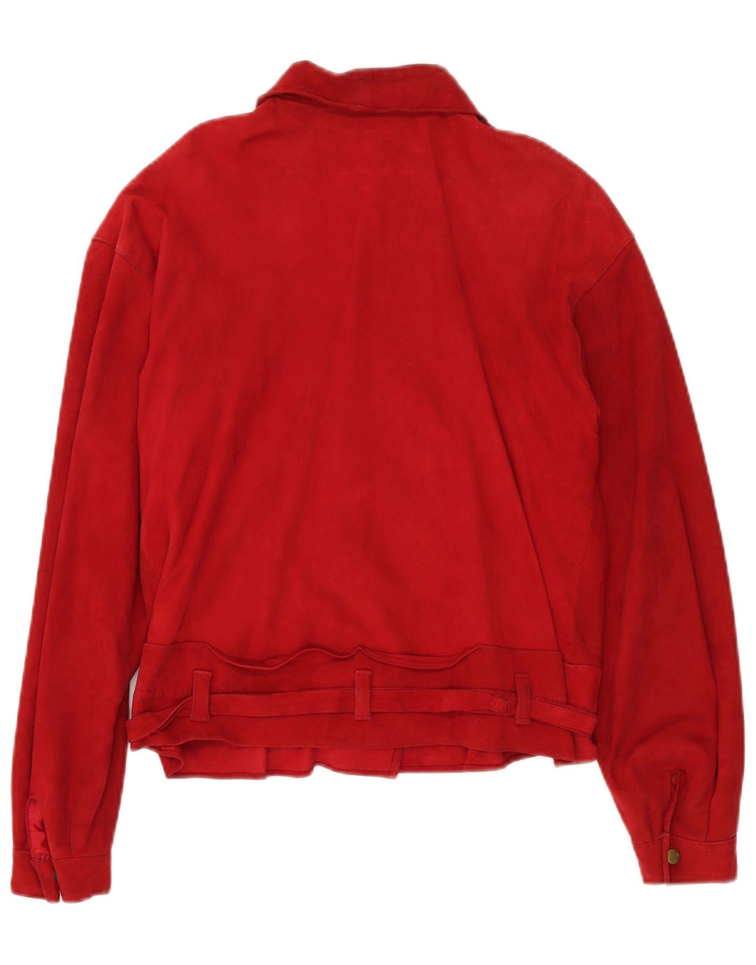 VINTAGE Γυναικείο Σετ φούστα 2 τεμαχίων UK 14 Medium W30 Κόκκινο δέρμα