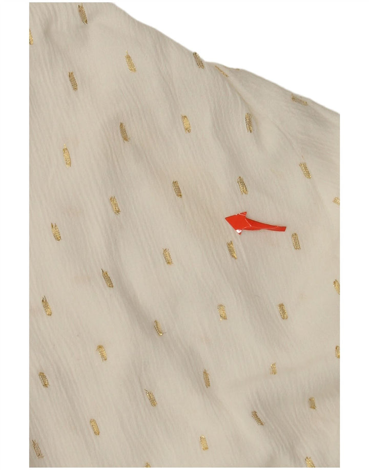 Zara γυναικείο πουκάμισο με μανίκια 3/4 μπλούζα μεγάλου μεγέθους UK 14 Μεγάλο υπόλευκο στίγμα