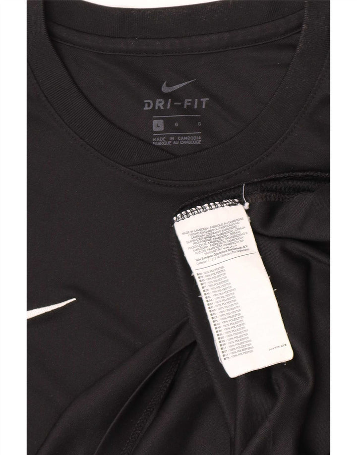 Ανδρικό T-shirt Nike Dri Fit Top Large Μαύρο Πολυεστέρας