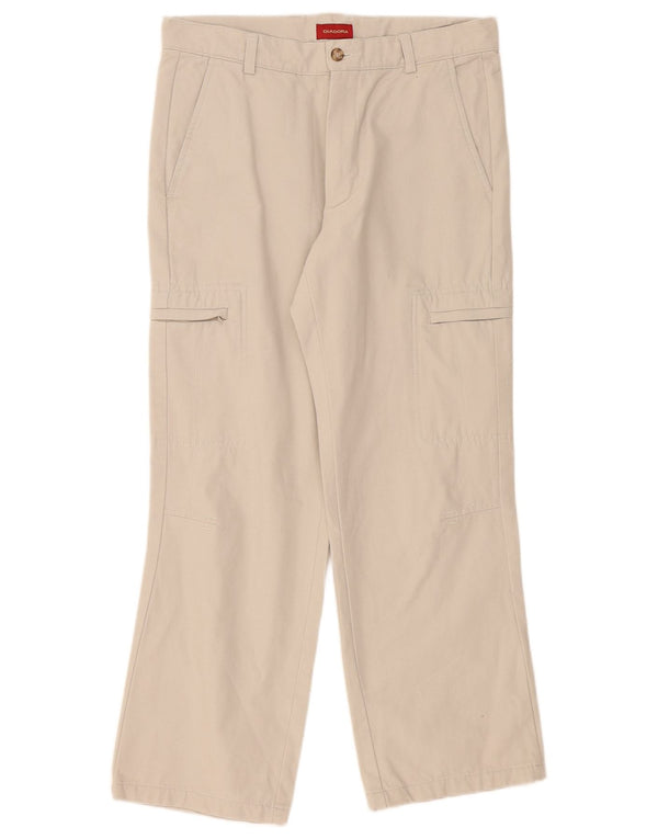Diadora γυναικείο ίσιο παντελόνι Cargo IT 48 XL W32 L28 Μπεζ βαμβακερό