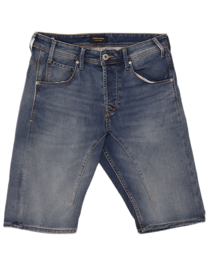 Jack & Jones Ανδρικό τζιν σορτς μεσαίο W32 μπλε βαμβακερό