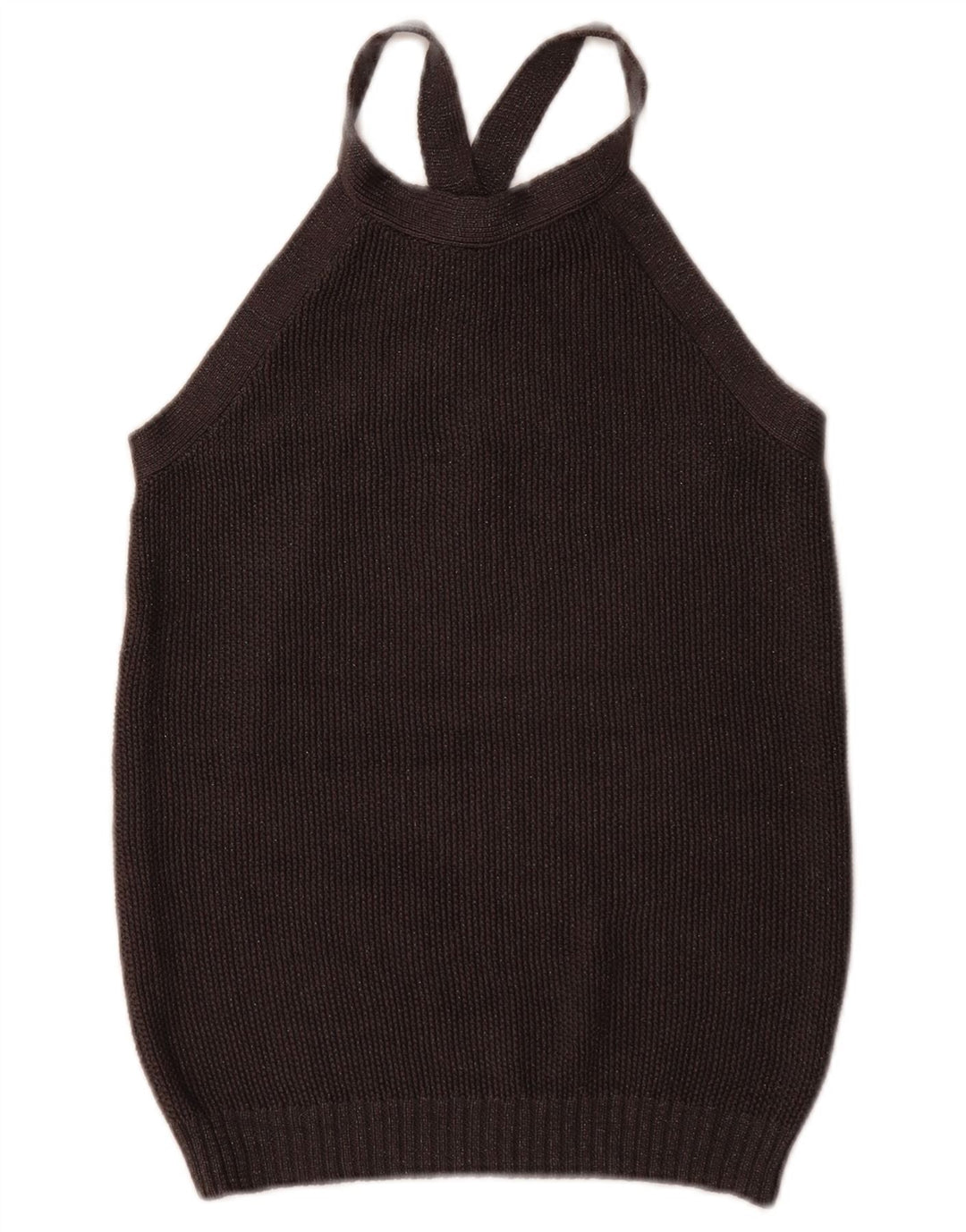 Massimo Dutti Γυναικείο Γιλέκο Tank Top UK 12 Medium Black Silk