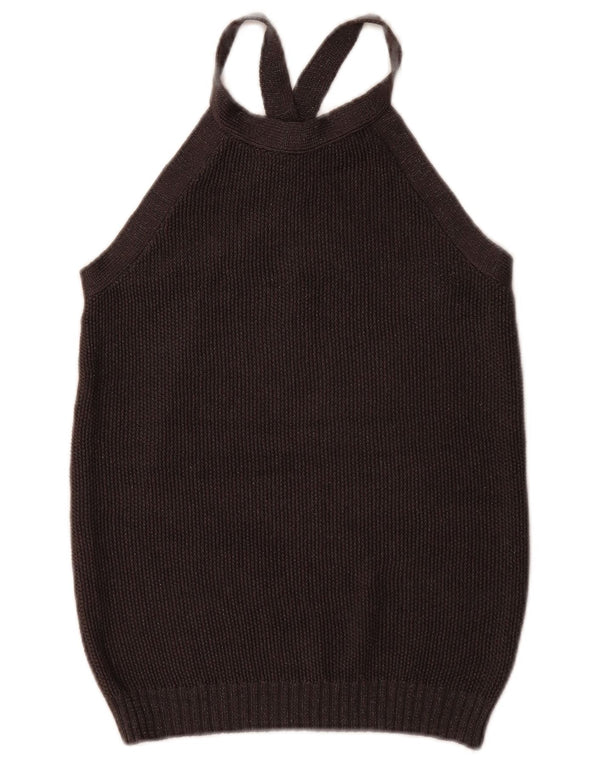 Massimo Dutti Γυναικείο Γιλέκο Tank Top UK 12 Medium Black Silk