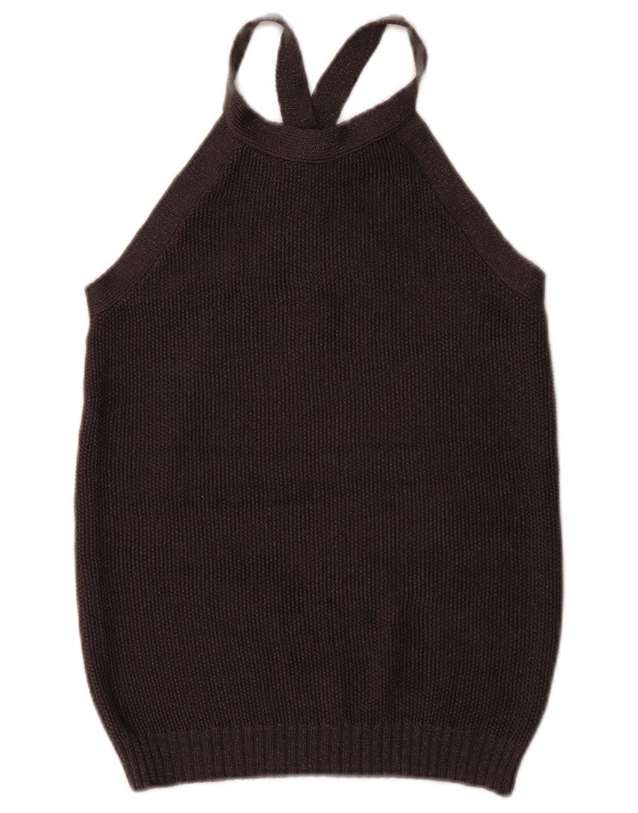 Massimo Dutti Γυναικείο Γιλέκο Tank Top UK 12 Medium Black Silk