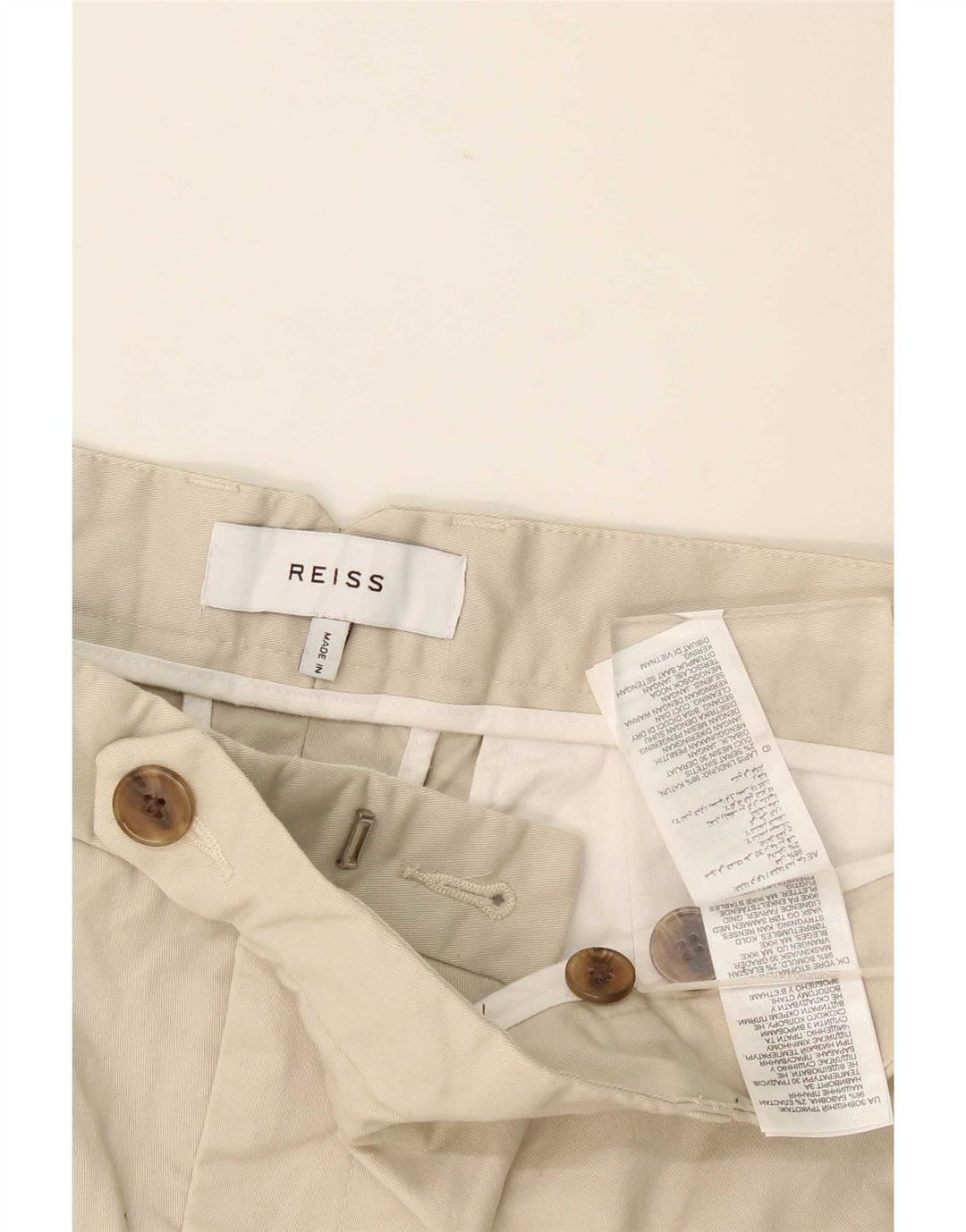 Ανδρικό σορτς chino Reiss W36 μεγάλο μπεζ βαμβακερό
