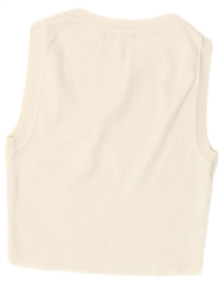 Zara Γυναικείο γιλέκο Crop Tank Top UK 8 Small Off White