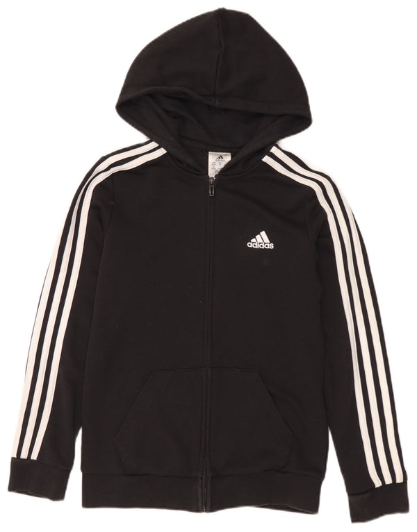 Γυναικείο πουλόβερ Adidas με φερμουάρ UK 4/6 XS Μαύρο βαμβακερό