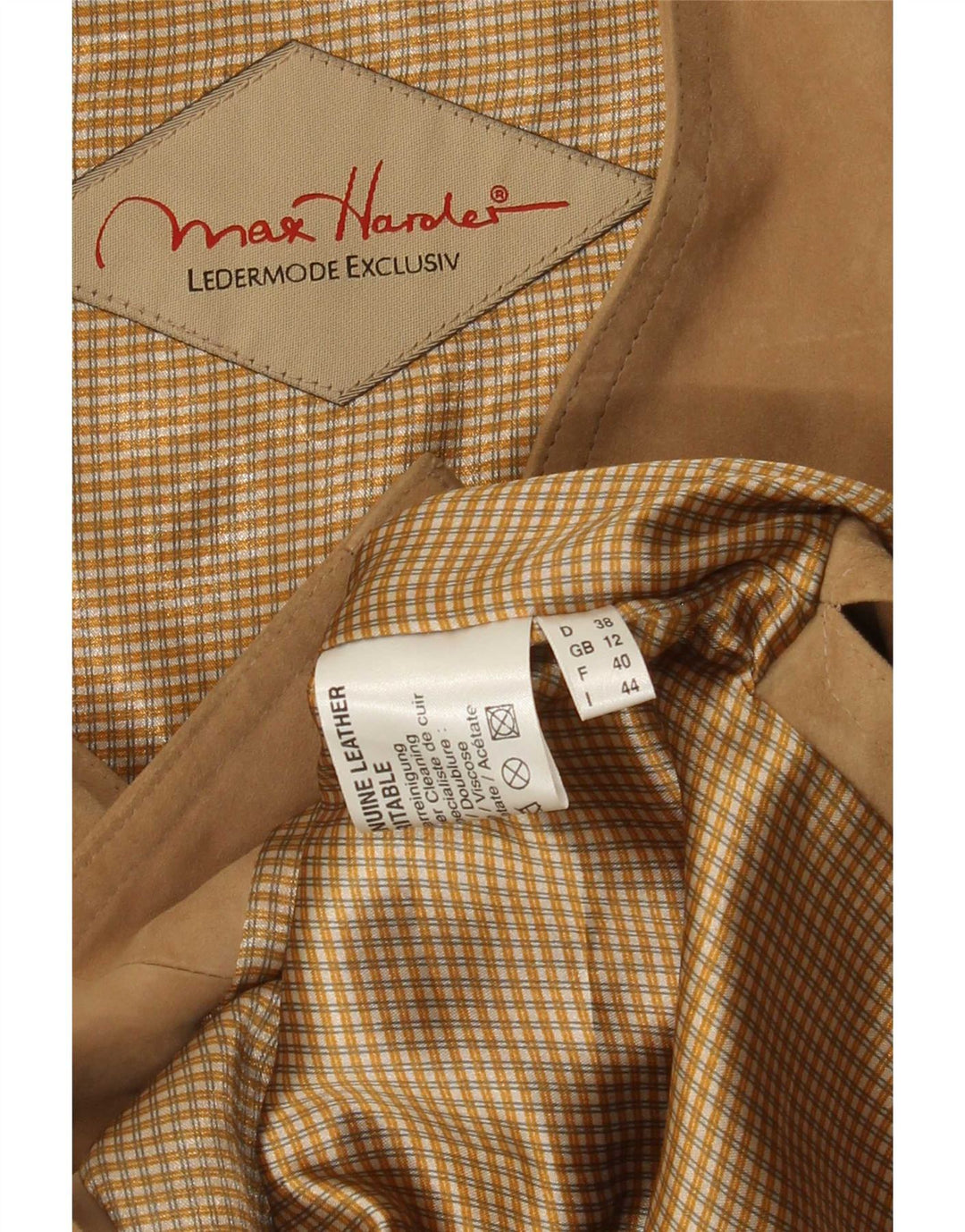 Max Harder Γυναικείο Suede Gilet UK 12 Medium Beige Leather