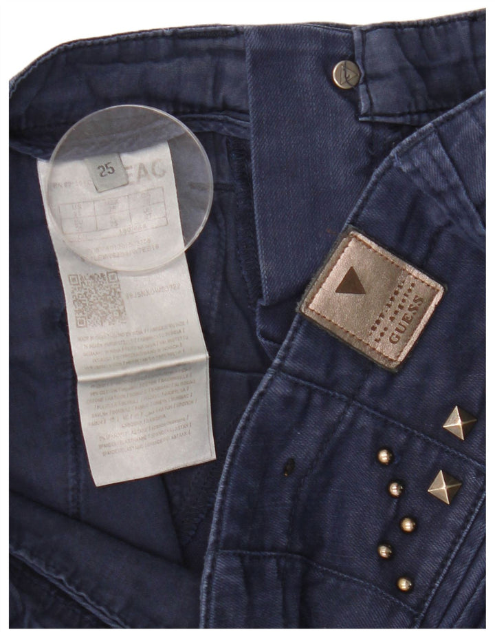 GUESS Γυναικείο Slim Jeans W27 L28 Navy Blue Cotton