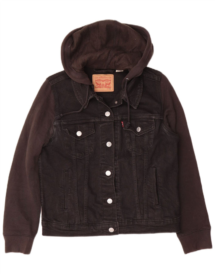 Levi's Γυναικείο Τζιν Μπουφάν UK 14 Μεσαίο Μαύρο Βαμβακερό