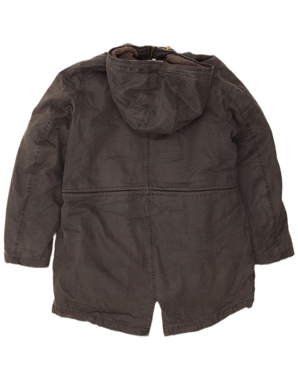 Γυναικείο μπουφάν Parka με κουκούλα Fat Face UK 14 μεγάλο γκρι βαμβακερό