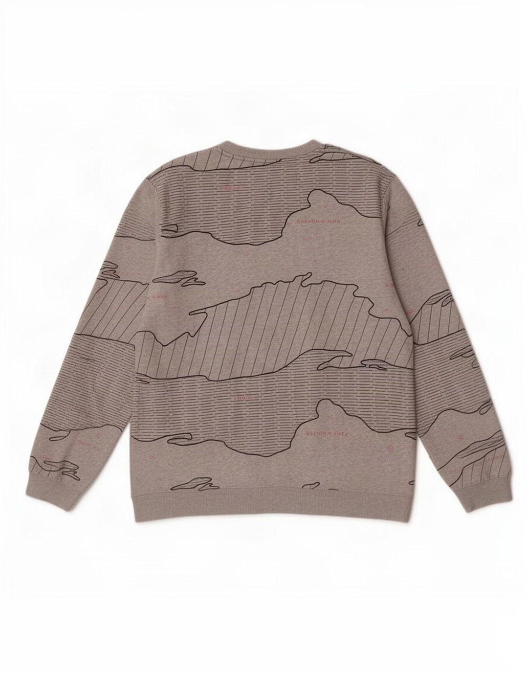 Scotch & Soda Ανδρικό φούτερ με αφηρημένο σχέδιο πουλόβερ σε μεγάλο γκρι βαμβακερό