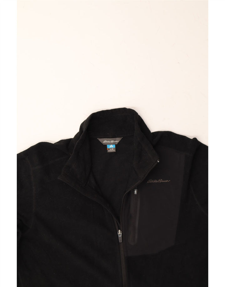 EDDIE BAUER Mens Fleece Jacket UK 38 Medium Black Polyester Vintage Eddie Bauer and Second-Hand Eddie Bauer from Messina Hembry 