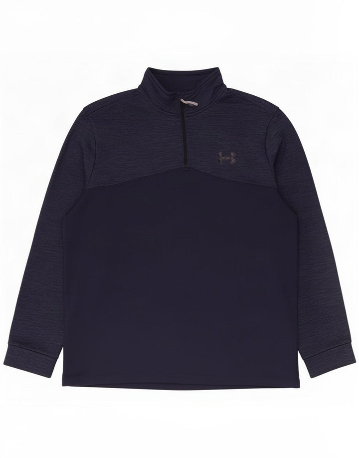 Ανδρική φόρμα πουλόβερ με φερμουάρ Under Armor Top XL Navy Blue Flecked