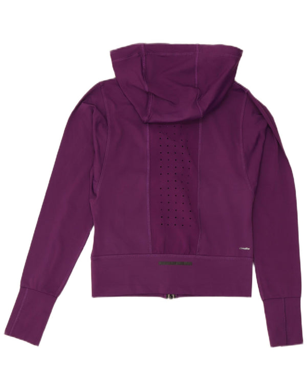 Adidas Γυναικείο πουλόβερ Climalite Crop Oversized Zip Hoodie UK 4/6 XS Purple
