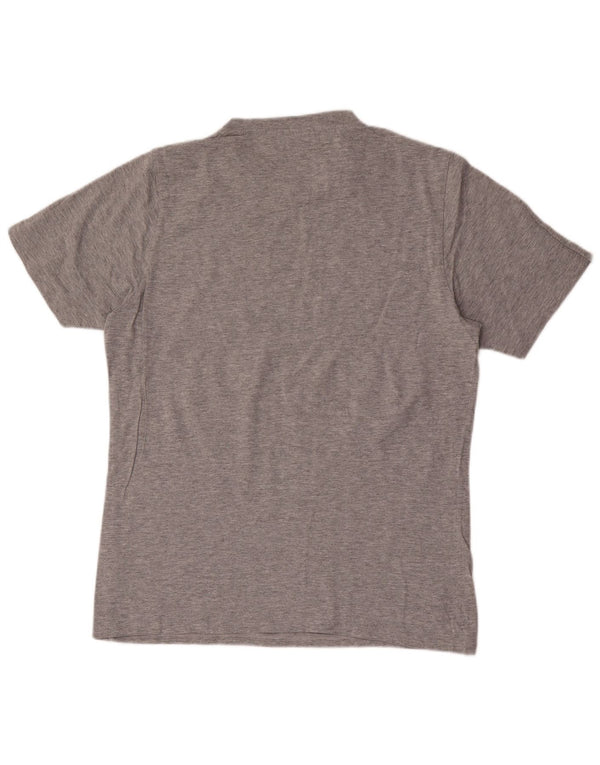 Gianmarco Venturi Γυναικείο γραφικό T-shirt Top UK 18 XL Γκρι βαμβακερό