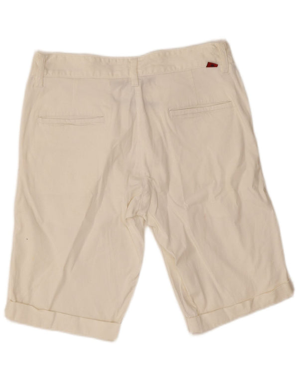 Γυναικείο σορτς Chino Kappa IT 42 Medium W30 Off White Βαμβακερό