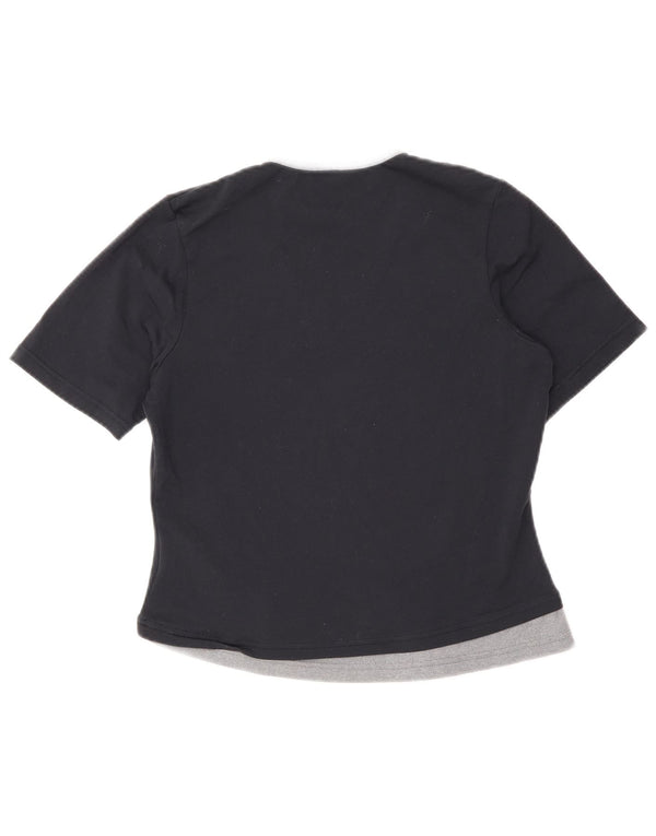 Γυναικείο μπλουζάκι Nike Crop Top US 4/6 Small Black Colorblock Nylon
