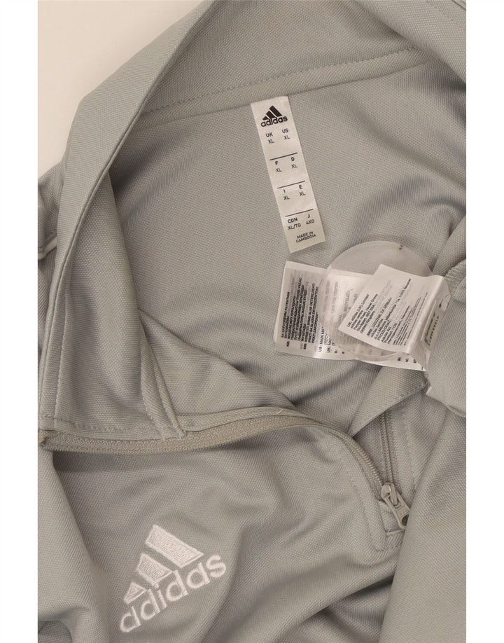 Ανδρική φόρμα πουλόβερ με φερμουάρ Aeroready ADIDAS Top XL Grey Polyester