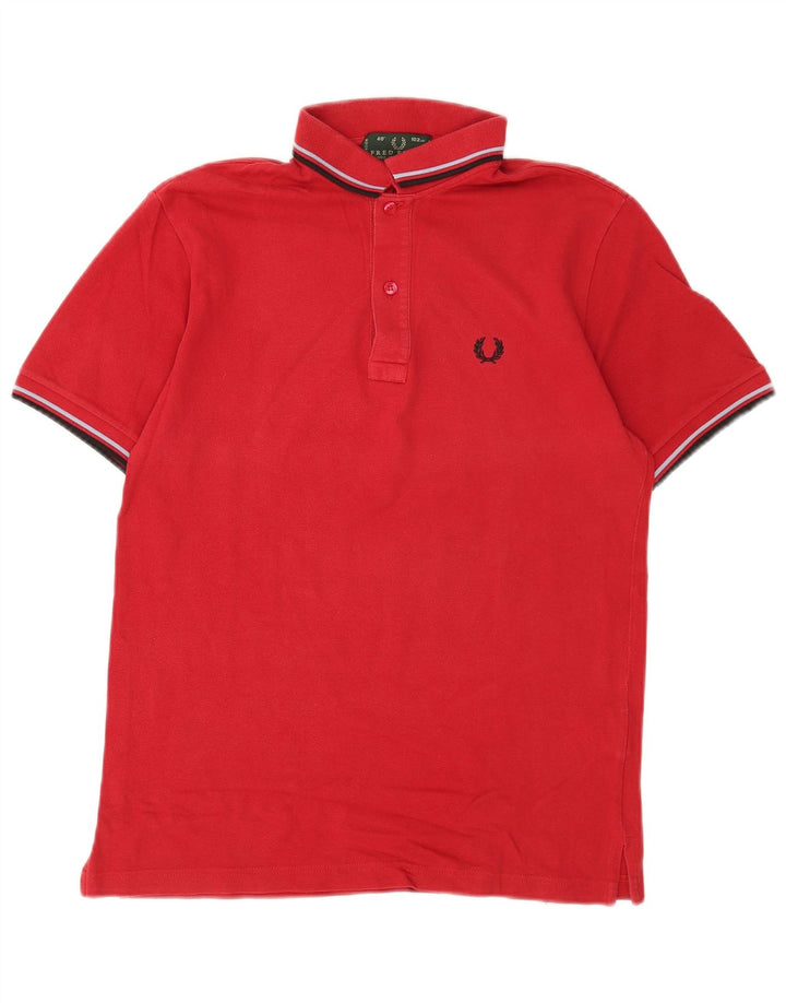Fred Perry Ανδρικό Πόλο Μπλουζάκι Μεσαίο κόκκινο βαμβακερό