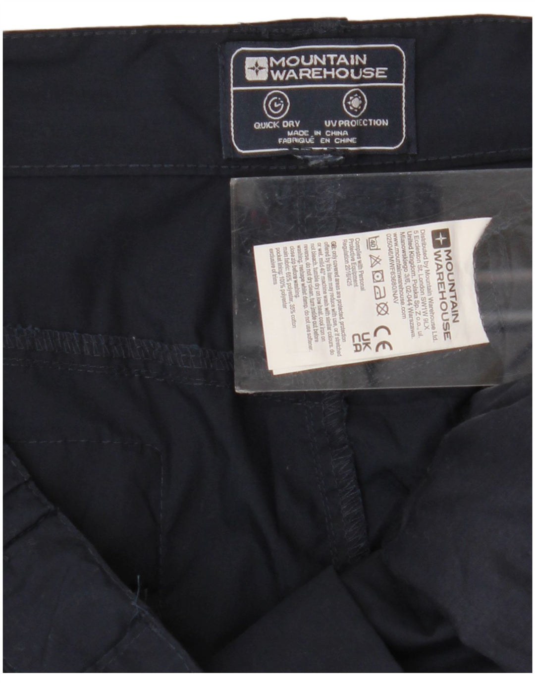 Ανδρικό σορτς φορτίου Mountain Warehouse W36 Large Navy Blue Polyester