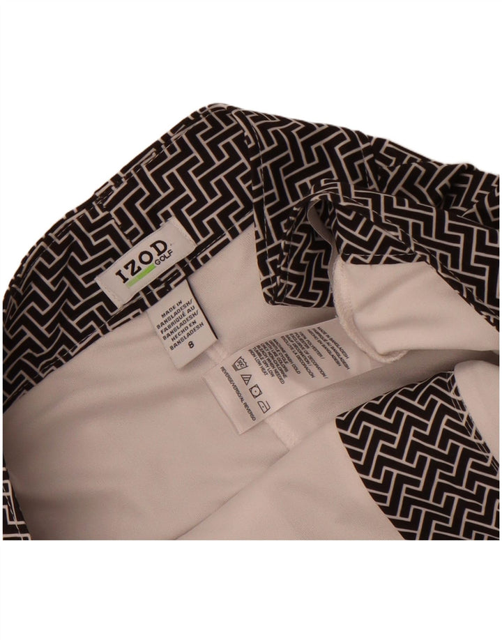 Izod Γυναικεία Golf Mini Φούστα US 8 Medium W32 Μαύρος γεωμετρικός πολυεστέρας