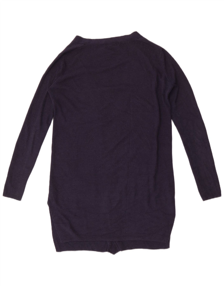 Marks & Spencer Γυναικείο πουλόβερ Longline Cardigan UK 14 Medium Navy Blue