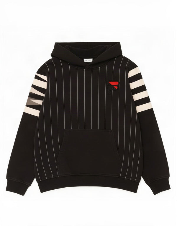 Fila Boys Hoodie Jumper 11-12 Years Μαύρο ριγέ βαμβακερό