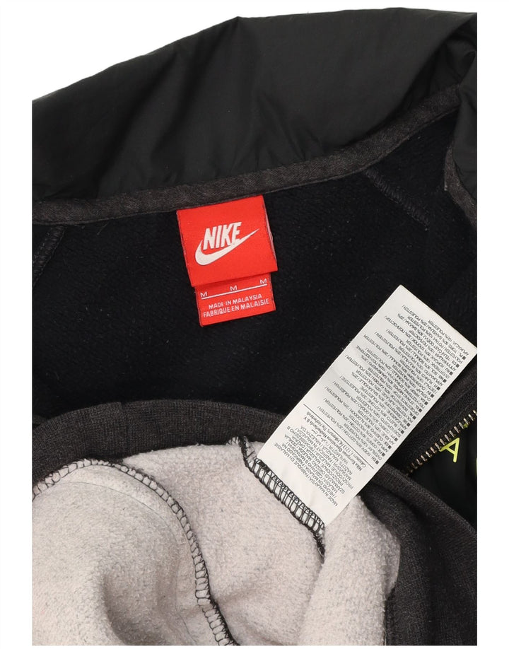Ανδρικό πουλόβερ Nike με φερμουάρ με κουκούλα σε μεσαίο γκρι βαμβακερό χρώμα