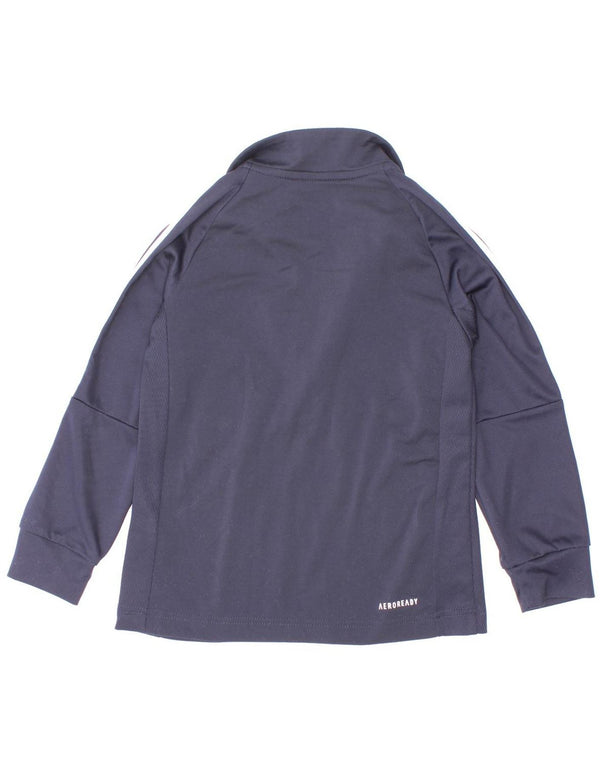 Adidas Boys Aeroready φόρμα πουλόβερ με φερμουάρ 5-6 ετών Navy Blue