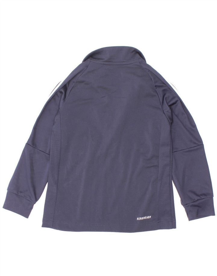Adidas Boys Aeroready φόρμα πουλόβερ με φερμουάρ 5-6 ετών Navy Blue