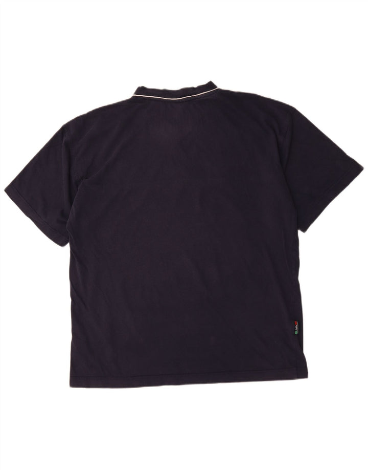 Ανδρικό T-Shirt Lotto Top Large Navy Blue από βαμβάκι