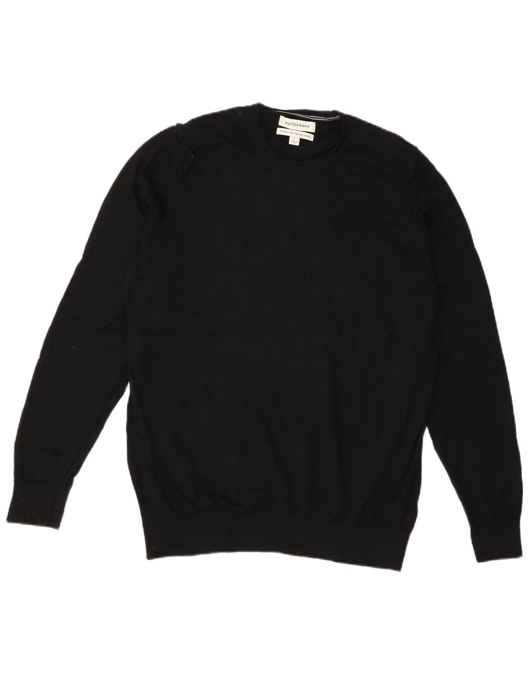 Ανδρικό πουλόβερ Marks & Spencer Autograph Crew Neck Jumper Μεγάλο Μαύρο