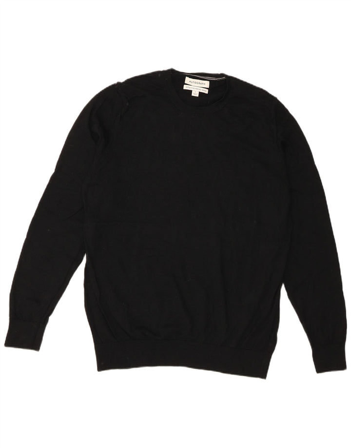 Ανδρικό πουλόβερ Marks & Spencer Autograph Crew Neck Jumper Μεγάλο Μαύρο
