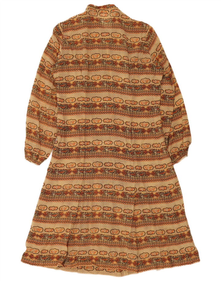 Vintage γυναικείο φόρεμα A-Line UK 12 Medium πολύχρωμο Fair Isle