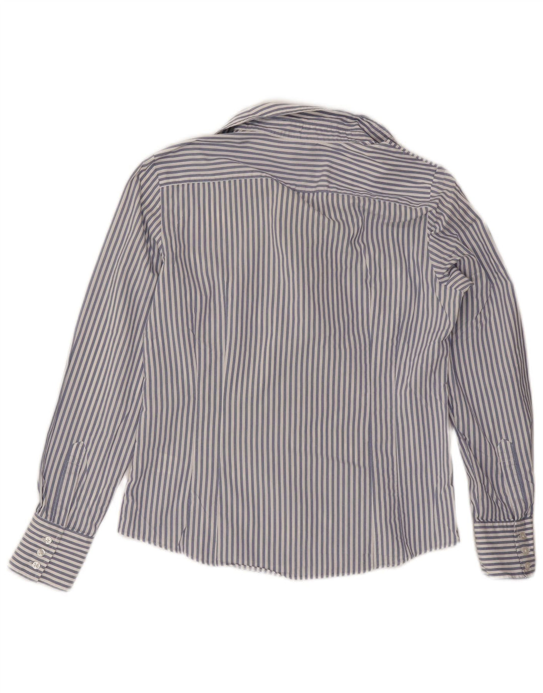 Marks & Spencer Γυναικείο πουκάμισο UK 12 Medium Navy Blue Pinstripe Cotton