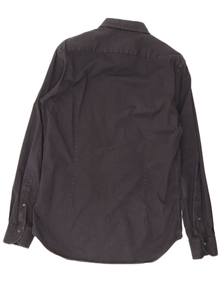 Ανδρικό πουκάμισο Ballantyne Μέγεθος 15 1/2 Medium Navy Blue Cotton