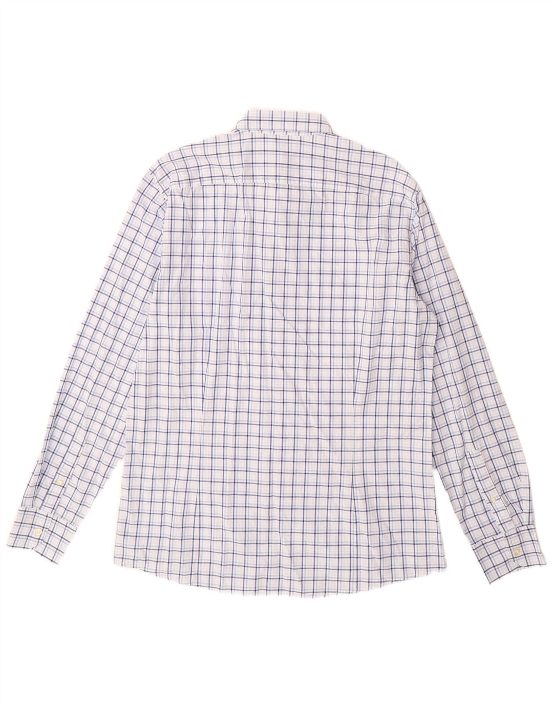 Ανδρικό πουκάμισο Benetton XL Blue Check Cotton