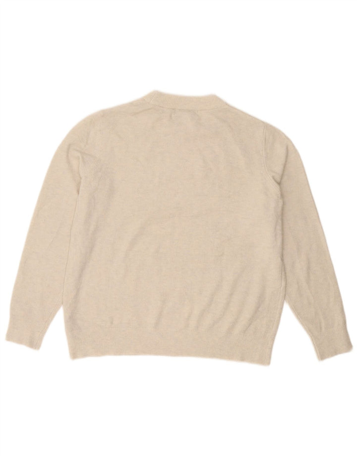 Marks & Spencer Γυναικείο πουλόβερ με λαιμόκοψη UK 14 Medium Off White
