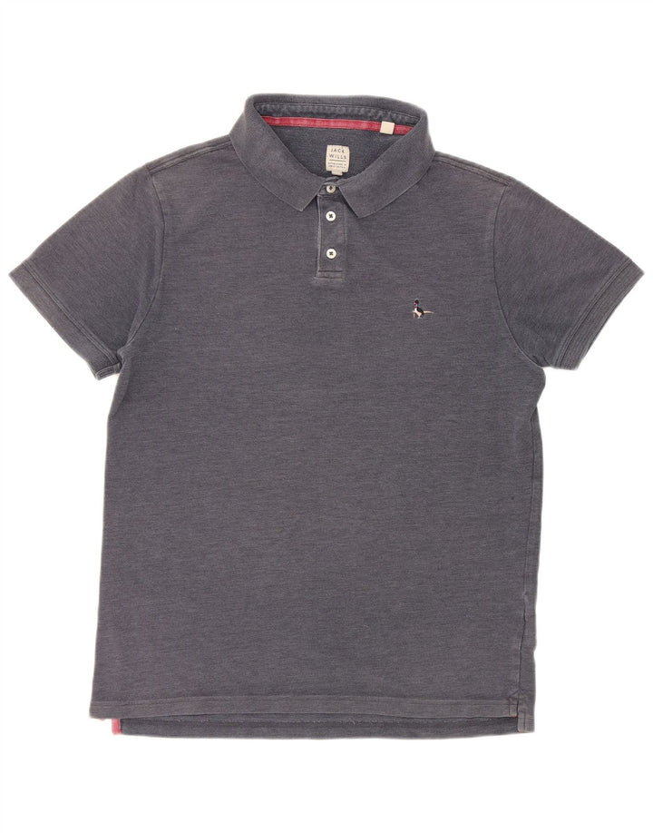 Jack Wills Ανδρικό μπλουζάκι πόλο μεγάλο μπλε βαμβακερό