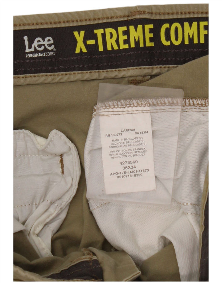 LEE Ανδρικό X-treme Comfort ίσιο παντελόνι Chino W36 L34 Μπεζ βαμβακερό