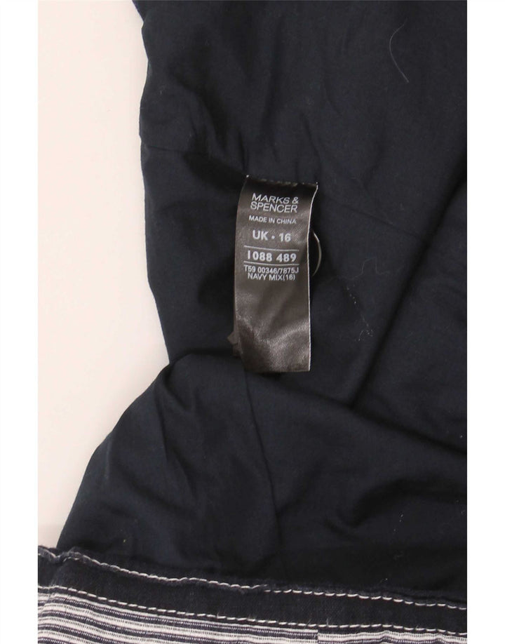 Marks & Spencer Γυναικείο 3/4 μανίκι σακάκι UK 16 μεγάλο Navy Blue