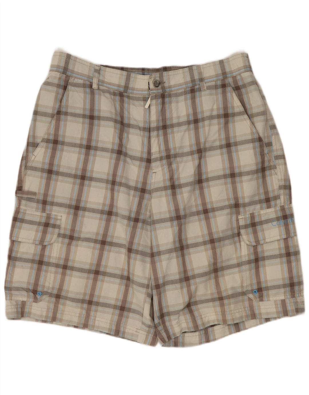 Ανδρικό σορτς Cargo CALVIN KLEIN Μεγάλο W34 Beige Check Cotton