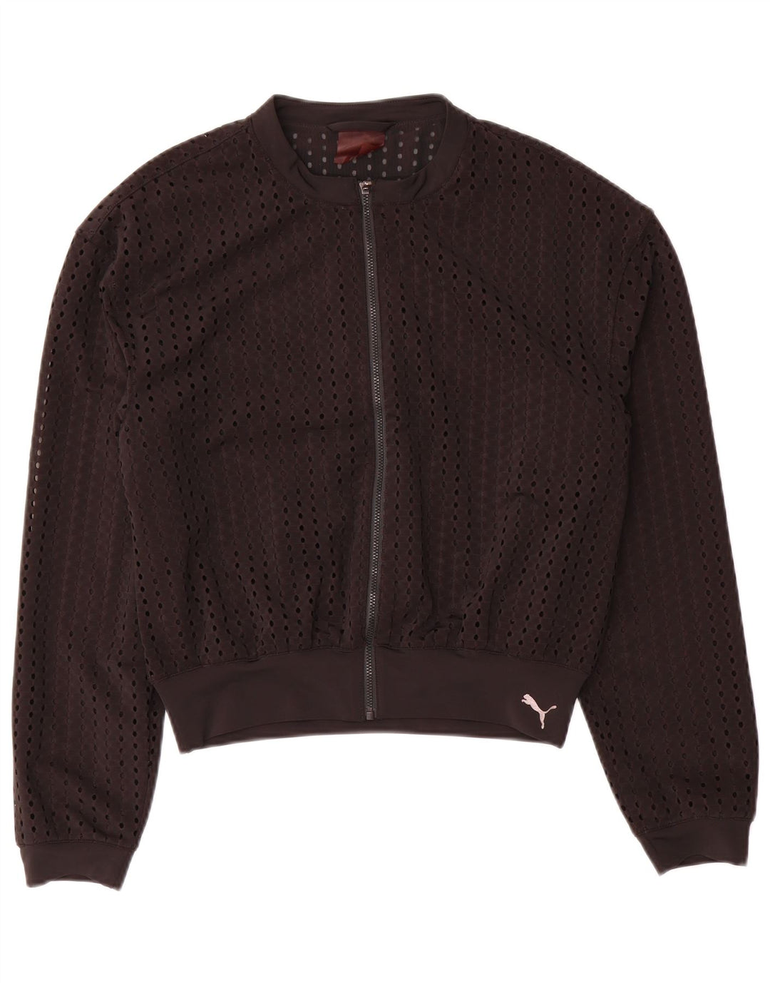 Γυναικεία φόρμα PUMA Oversized Crop Graphic Top Jacket UK 10 Small Black