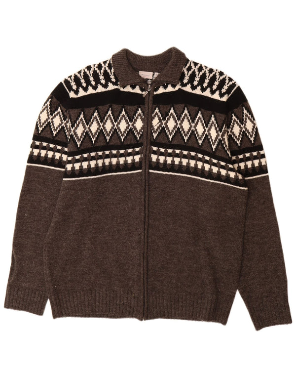 Ανδρικό πουλόβερ Bexleys Cardigan IT 54 XL Grey Fair Isle Acrylic