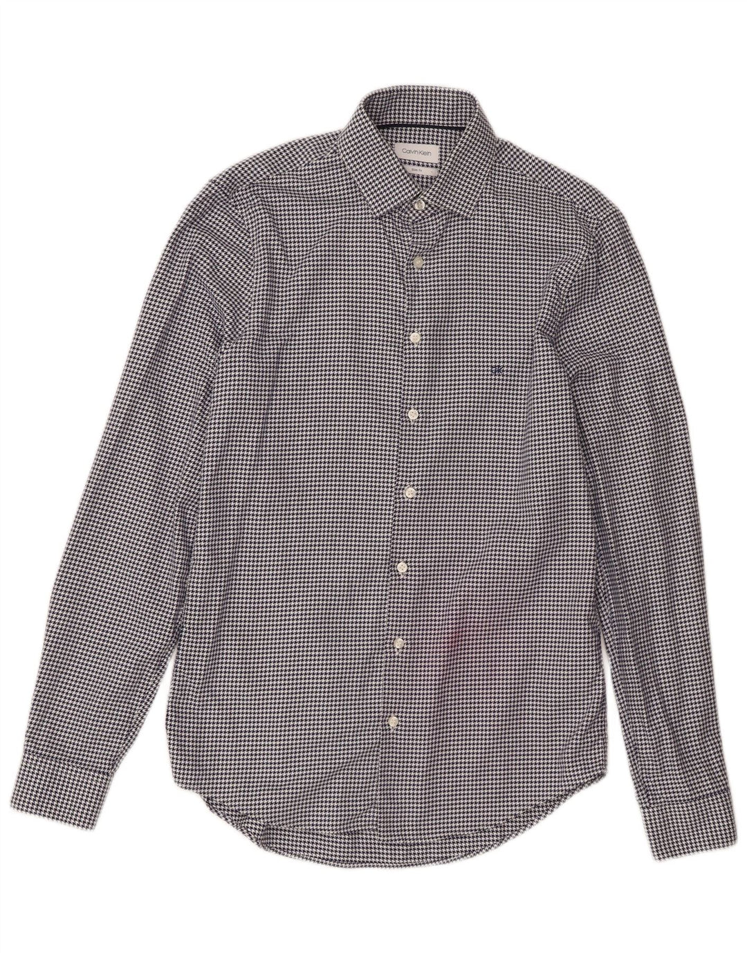 Calvin Klein Ανδρικό πουκάμισο μέγεθος 38 15 Medium Navy Blue Houndstooth Designer