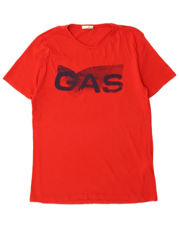 Ανδρικό γραφικό T-Shirt Gas Top XL Red Cotton