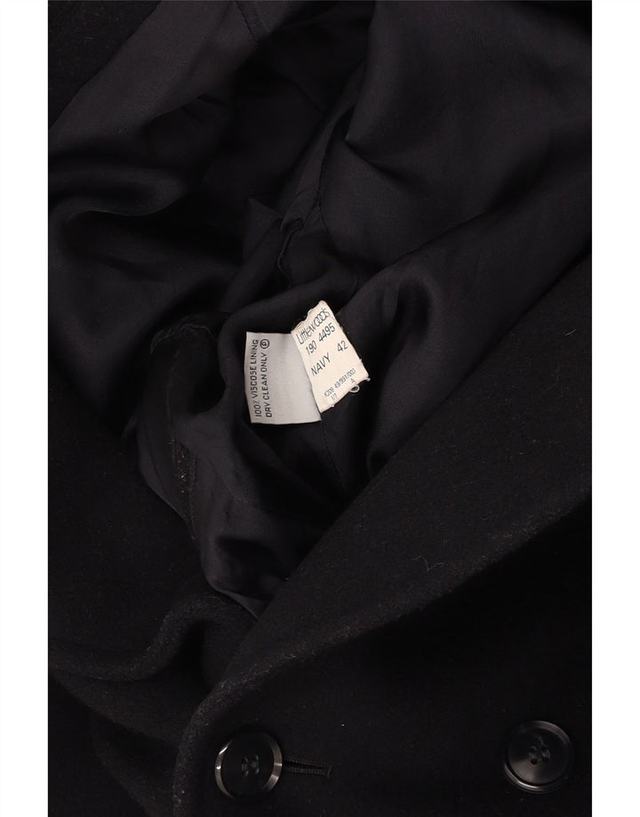 VINTAGE Ανδρικό παλτό με διπλό στήθος UK 42 XL Navy Blue Wool